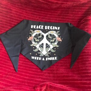 Floral beach‎ bandana triangle head scarf 70s butterfly peace hair kerchief